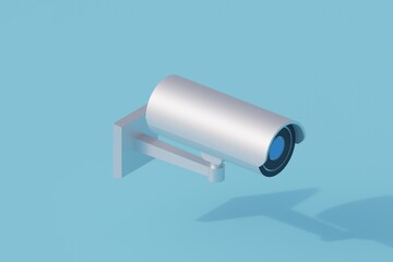 cctv camera single isolated object. 3d render illustration