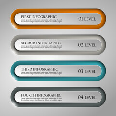 Design clean number banners template/graphic or website layout. Vector illustration.