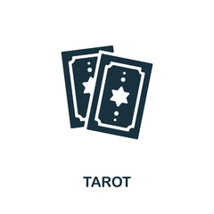 Tarot icon. Monochrome simple element from fortune teller collection. Creative Tarot icon for web design, templates, infographics and more