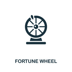 Fortune Wheel icon. Monochrome simple element from fortune teller collection. Creative Fortune Wheel icon for web design, templates, infographics and more