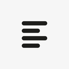 Left alignment icon. Simple text alignment sign for websites and mobile apps.