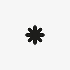 Asterisk sign icon for website and mobile UI design.