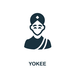 Yokee icon. Monochrome simple element from fortune teller collection. Creative Yokee icon for web design, templates, infographics and more