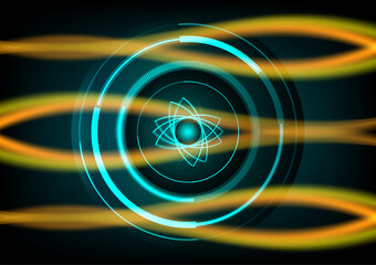 Abstract backgrounds texture wallpaper with circle banner light space shine glowing futuristic presentation pattern art graphic design digital vector illustration EPS10