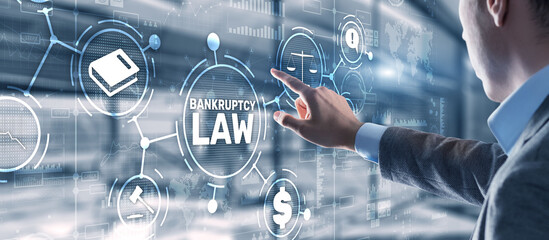 Fototapeta na wymiar Bankruptcy law concept. Insolvency law. Company has problems