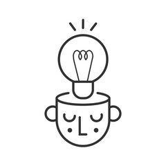 Idea, business line icon set. Creative. Light bulb. Electricity