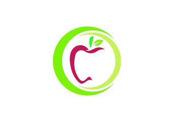 Apple vector logo illustration design icon template