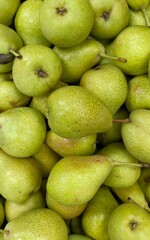 green apples in a market
