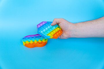 colorful silicone antistress sensory toy fidget push pop it