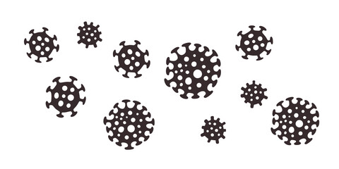 Fototapeta na wymiar Black mold epidemic. Black fungus outbreak. Mucormycosis disease. Isolated vector illustration on white background.