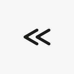 Left arrow icon. Previous page, go back sign for website and mobile app UI designs.