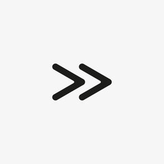 Right arrow icon. Next page, forward multimedia button symbol for website and mobile app UI design.