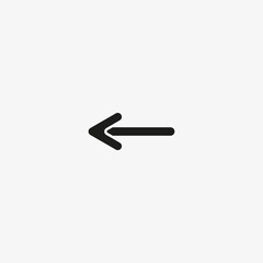 Left arrow icon. Previous page, go back sign for website and mobile app UI designs.