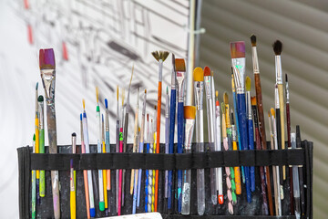 brushes in a box