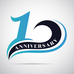 10th Years Anniversary Celebration Template Design. 