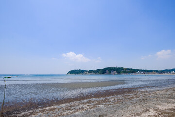 神奈川県逗子海岸の海
