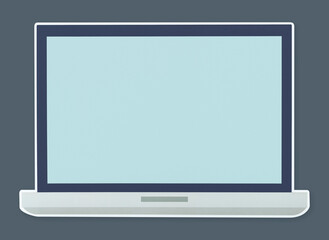 Laptop icon isolated