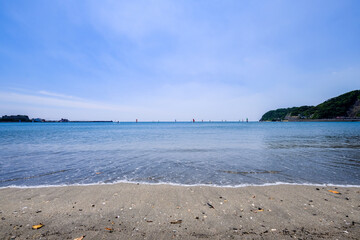 神奈川県逗子海岸の海