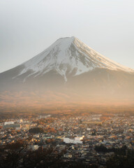 Mount Fuji and Kawaguchiko town, Japan