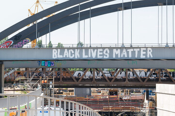 Climate activists stop the building of the a100 on the 05.06.2021