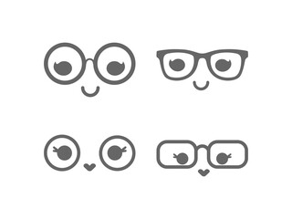 eyeglasses line icon. Spectacles logo design