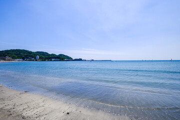 神奈川県逗子海岸の海