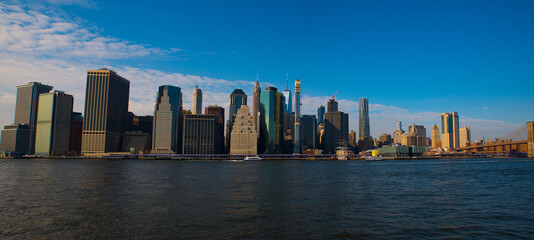 Obraz premium New York Skyline and brooklyn bridge