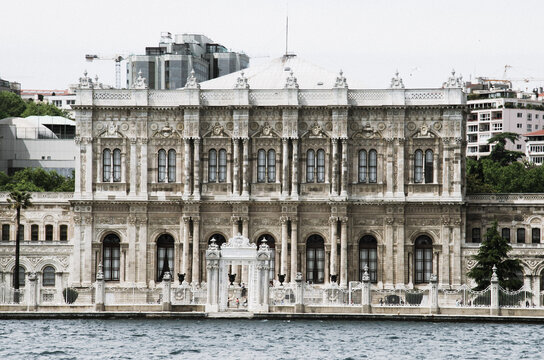 Dolmabahce Palace - View from Bosphorus - stock image