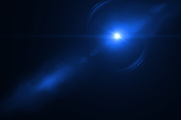 lens flare effect on black blackground