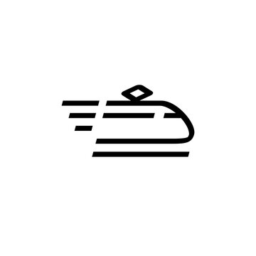 recommend clip art: Train icon isolated on white background