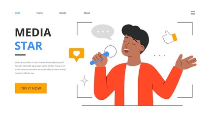 Social media star concept