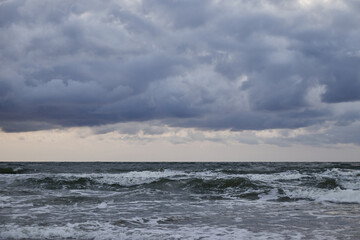 stormy sky over the sea