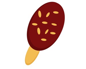 illustration vector graphic of ice cream chocolate.  Good for picture of your ice cream menu list.