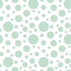 Seamless watercolor rain pattern. Balls on a white background. Vector illustration