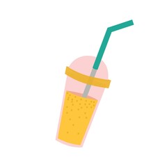 Smoothies.  Flat vector illustration isolated on a white background.