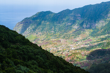 Fototapeta na wymiar Village from above in Madeira