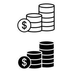 Money icon vector set. finance illustration sign collection wallet symbol or logo.