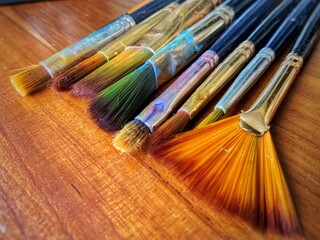 Fototapeta premium brushes and paints