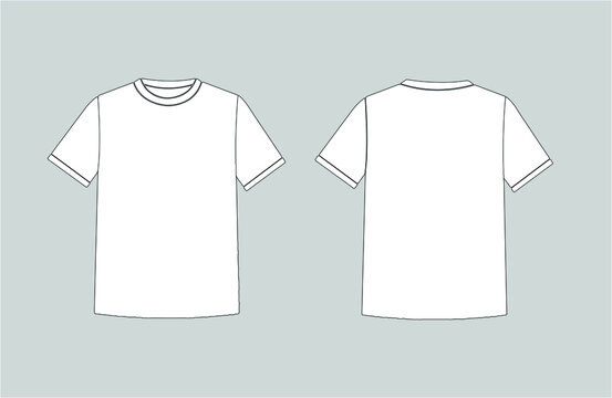 white t shirt design template