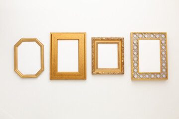 Many beautiful frames on a white background with a place for your text