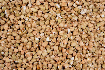 green buckwheat without treatment food macro view