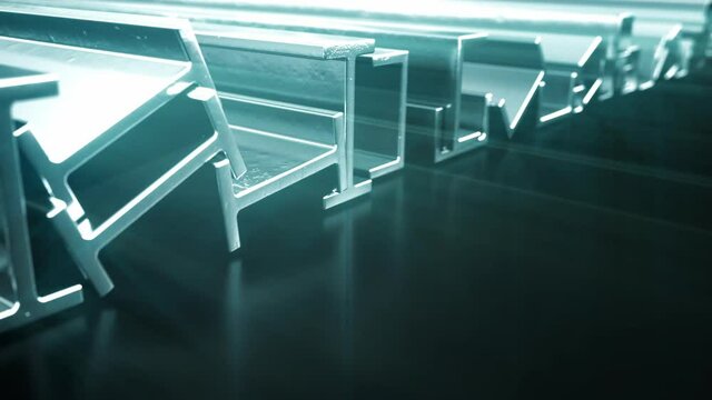 lighting various rolled metal scrolling background, loop
