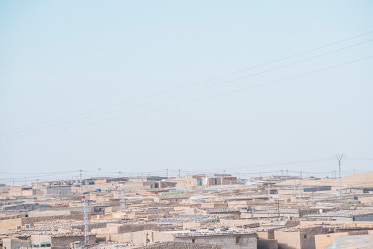 Village in the middle of the Sahara desert