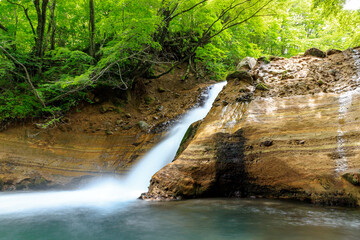 初夏の名水の滝　大分県由布市　Meisuinotaki Waterfall in early summer Ooita-ken Yufu city