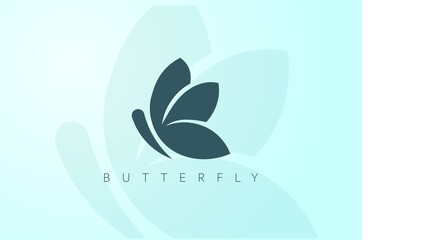 Minimal Abstract Butterfly logo. Creative Butterfly vector