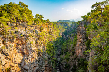 Fototapeta premium Beautiful view of Guver Canyon in Nature Park near Antalya, Turkey