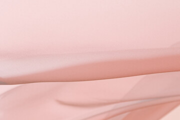 Smooth elegant colorful transparent cloth separated on white background. Texture of flying fabric.
