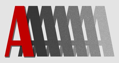 Monogram A repeated design