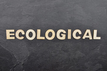 Obraz premium Begriff aus Hozbuchstaben auf Schieferplatte