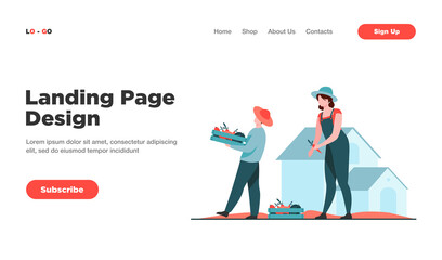 Farmers gathering crops and harvest. Vegetable, carrot, crate flat vector illustration. Agriculture and farm concept for banner, website design or landing web page